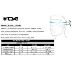 TSG Prevention Helmet Satin Black -Canyon Sport Store TSG HELMET SIZING 825a5a4d 2947 4aa8 8603 5378d07c41a3