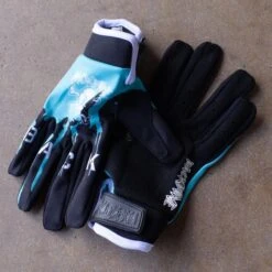 Backbone Gnar Drip Adult Gloves -Canyon Sport Store backbone gnar drip glove youth gloves backbone blackteal youth s 5