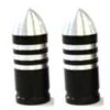 Bullet With Stripes Valve Cap (Pair)