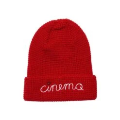Cinema Stitch Script Waffle Beanie -Canyon Sport Store cinema stitch script waffle beanie headwear bmx international one size red 3