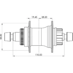 Excess Pro Rear Hub 120R -Canyon Sport Store excess pro rear hub 120r rear hubs elite cycle imports black 36 hole right hand drive 4