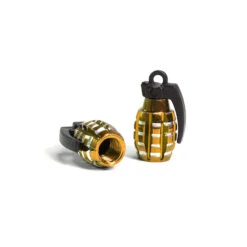 Grenade Valve Caps (Pair) -Canyon Sport Store grenade valve caps pair valve caps luxbmx gold 10