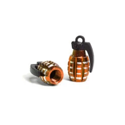 Grenade Valve Caps (Pair) -Canyon Sport Store grenade valve caps pair valve caps luxbmx orange 13