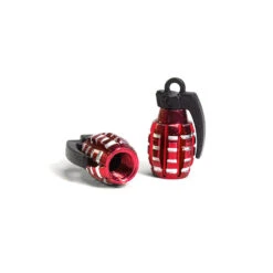 Grenade Valve Caps (Pair) -Canyon Sport Store grenade valve caps pair valve caps luxbmx red 16