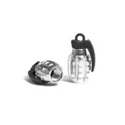 Grenade Valve Caps (Pair) -Canyon Sport Store grenade valve caps pair valve caps luxbmx silver 18