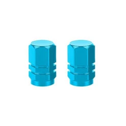 Hexagon Valve Caps (Pair) -Canyon Sport Store hexagon valve caps pair valve caps luxbmx aqua 4