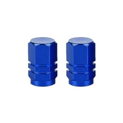 Hexagon Valve Caps (Pair) -Canyon Sport Store hexagon valve caps pair valve caps luxbmx blue 7