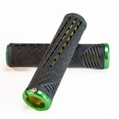 ODI CF Lock On Grips V2.1 Izaac Kennedy Signature -Canyon Sport Store odi cf lock on grips v2 1 izaac kennedy signature grips lusty industries blackgreen 3