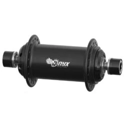 Onyx BMX 100/10mm Bolt-on Solid Front Hub -Canyon Sport Store onyx bmx 10010mm bolt on solid front hub front hubs onyx matte black ano 36 hole 4