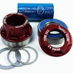 Profile Racing 22mm Mid Bottom Bracket -Canyon Sport Store profile racing 22mm mid bottom bracket bottom brackets elite cycle imports red mid 22mm 4