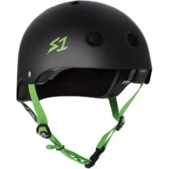 S-One Helmet Lifer / Black Matte/Green Straps -Canyon Sport Store s one helmet lifer black mattegreen straps helmets trinity distribution black m 3