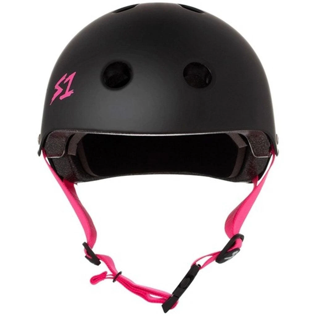 S-One Helmet Lifer Black Matte/Pink Straps 2 S-One Helmet Lifer Black Matte/Pink Straps - Image 2