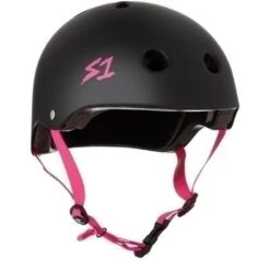 S-One Helmet Lifer Black Matte/Pink Straps 8 S-One Helmet Lifer Black Matte/Pink Straps -Canyon Sport Store s one helmet lifer black mattepink straps helmets trinity distribution matte black pink straps xs 3