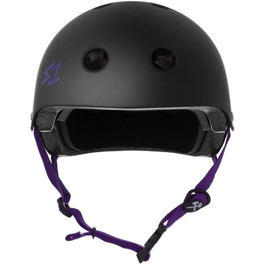 S-One Helmet Lifer Black Matte/Purple Straps 2 S-One Helmet Lifer Black Matte/Purple Straps - Image 2