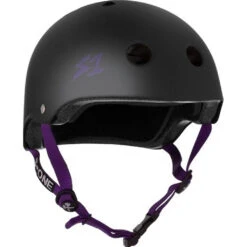 S-One Helmet Lifer Black Matte/Purple Straps 9 S-One Helmet Lifer Black Matte/Purple Straps -Canyon Sport Store s one helmet lifer black mattepurple straps helmets trinity distribution matte blackpurple straps xs 3