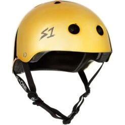 S-One Helmet Lifer Gold Mirror -Canyon Sport Store s one helmet lifer gold mirror helmets trinity distribution gold xs 3