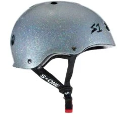 S-One Helmet Mini Lifer Silver Gloss Glitter -Canyon Sport Store s one helmet mini lifer silver gloss glitter helmets trinity distribution glitter xs 3