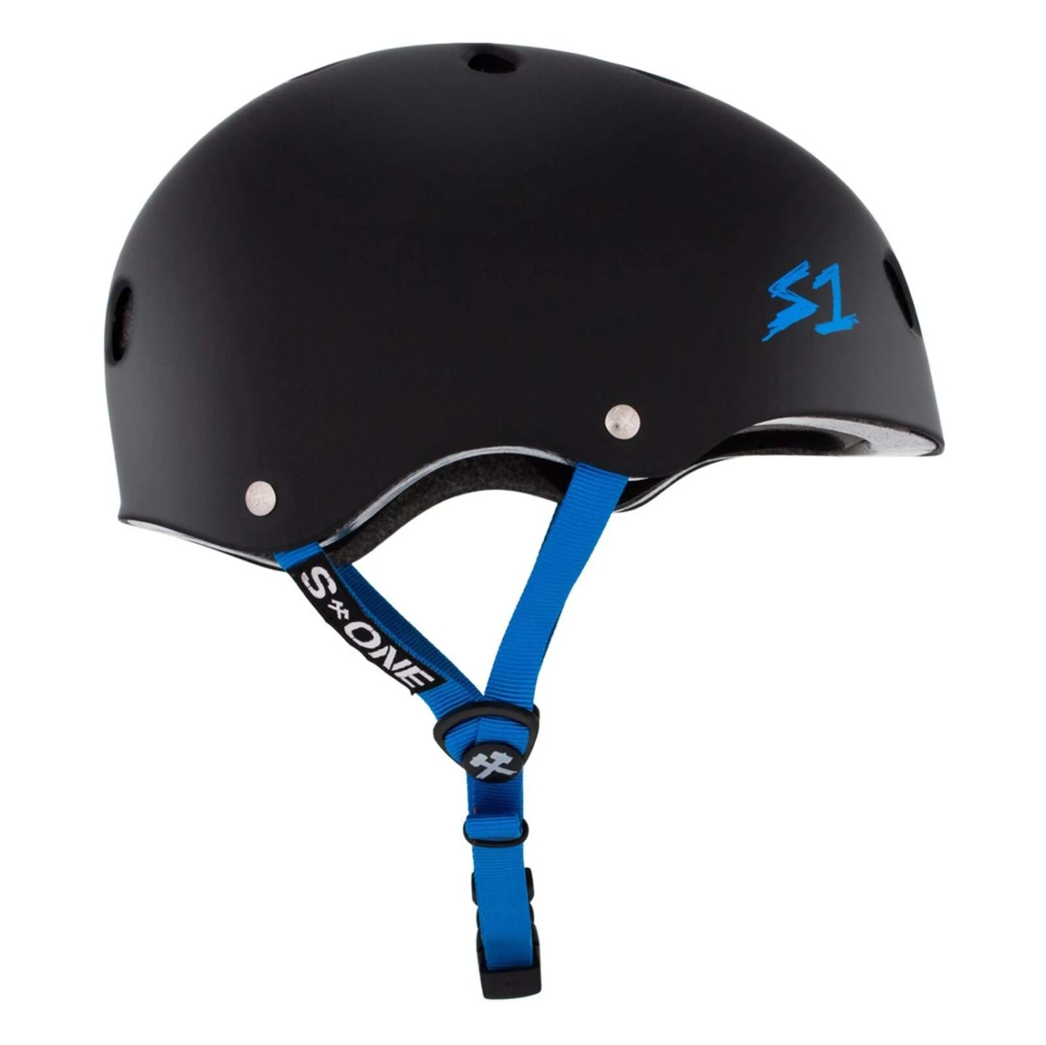 S-One Lifer Helmet / Black Matte/Cyan Straps 2 S-One Lifer Helmet / Black Matte/Cyan Straps - Image 2