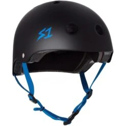 S-One Lifer Helmet / Black Matte/Cyan Straps