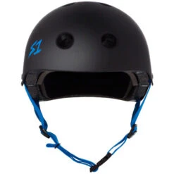 S-One Lifer Helmet / Black Matte/Cyan Straps 7 S-One Lifer Helmet / Black Matte/Cyan Straps -Canyon Sport Store s one lifer helmet black mattecyan straps helmets trinity distribution matte blackcyan straps xs 3