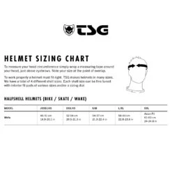 TSG Meta Helmet Satin Black -Canyon Sport Store sizingcharts helmets 23