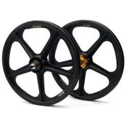 Skyway Tuff Graphite Gold Rivet Wheel Set (Cassette Model)
