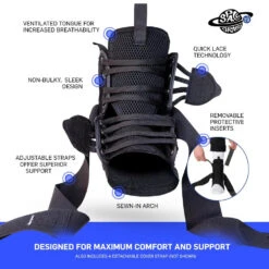 Space Brace 2.0 Ankle Brace (Pair) -Canyon Sport Store space brace 2 0 ankle brace single ankle guards cop distribution black l 3