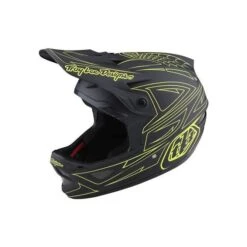 TLD D3 AS Fiberlite Helmet / Spiderstripe Grey / Yellow