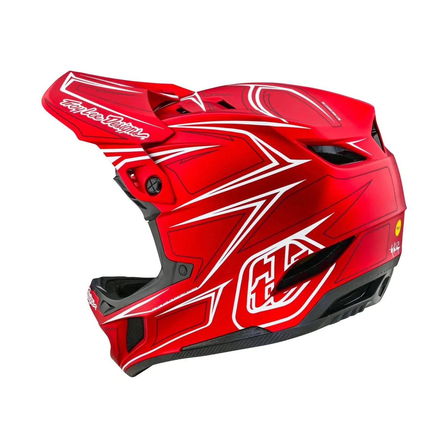 TLD D4 AS Composite Helmet W/MIPS Pinned Red 2 TLD D4 AS Composite Helmet W/MIPS Pinned Red - Image 2