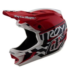 TLD D4 Polyacrylite Helmet (MIPS) / Fifty-50 White/Red